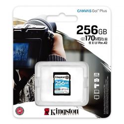 KINGSTON CANVAS GO PLUS SDXC 256GB CLASS 10 UHS-I U3 A2 V30 170/90 MB/S