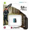 KINGSTON CANVAS GO PLUS MICRO SDXC 64GB CLASS 10 UHS-I U3 A2 V30 170/70 MB/S vsrls  olcs KINGSTON CANVAS GO PLUS MICRO SDXC 64GB CLASS 10 UHS-I U3 A2 V30 170/70 MB/S